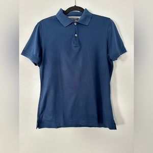 Banana Republic Men Luxury Touch Standard Fit Navy Blue Polo Size S EUC